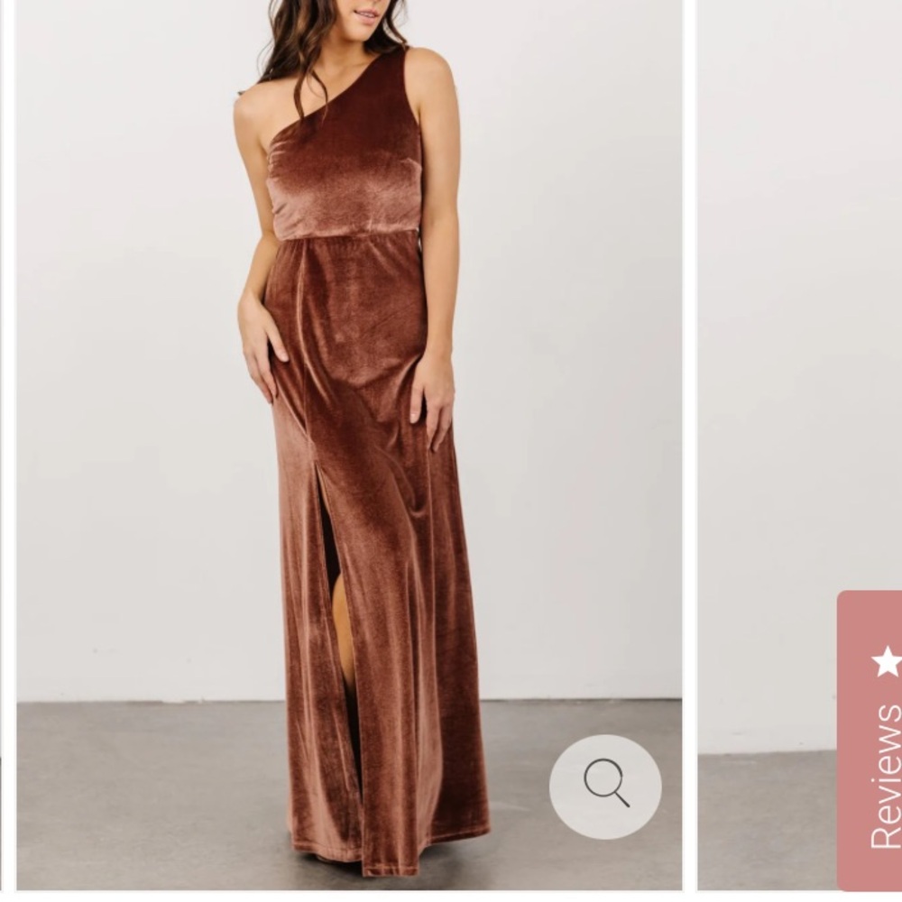 Baltic Born Tatiana Velvet one shoulder maxi dress size XL - Picture 5 of 11